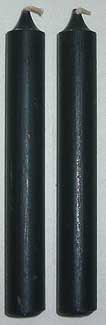 1/2" Black Chime Candle 20 pack