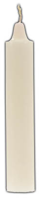 9" White pillar candle