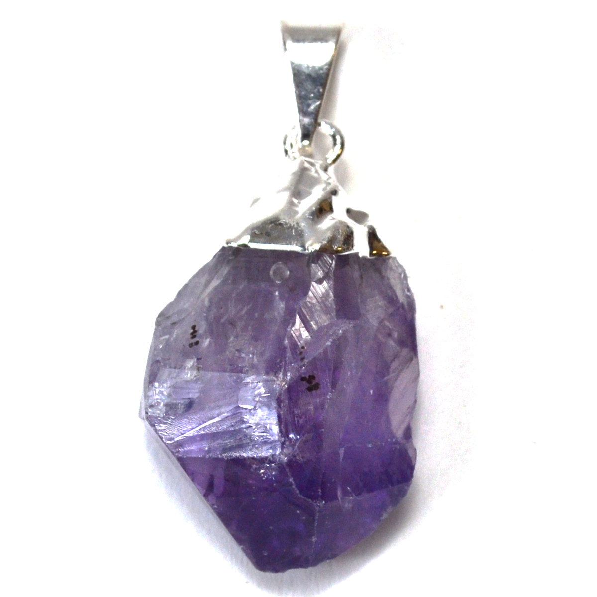 Amethyst rough point pendant