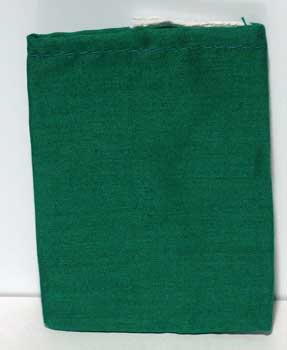 Green Cotton Bag 3" x 4"